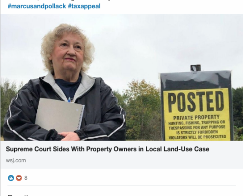 The Supreme Court handed down a wonderful landmark decision on property rights. LinkedIn screenshot